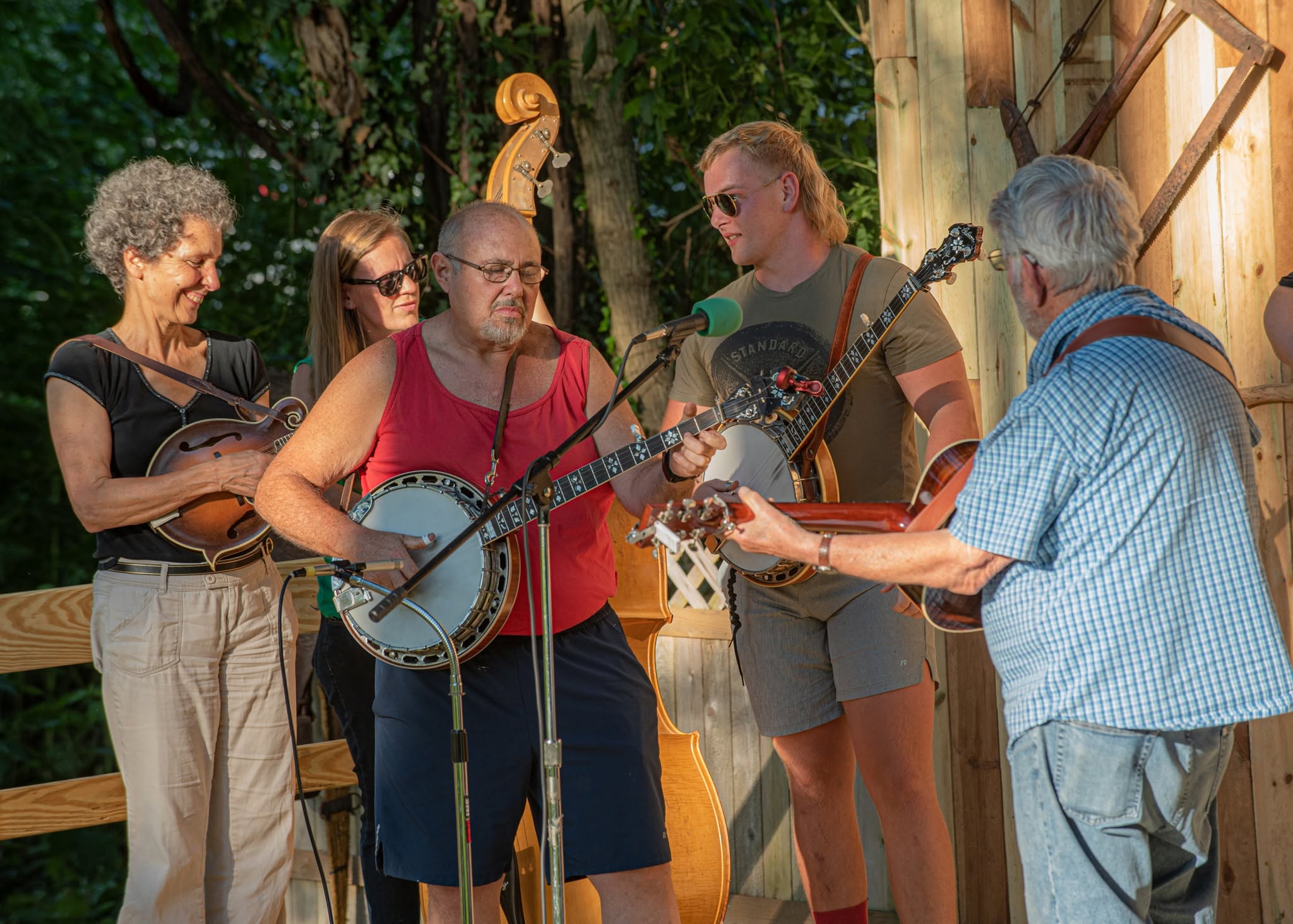 Vernon McIntyre's Appalachian Grass performing live in the beer garden